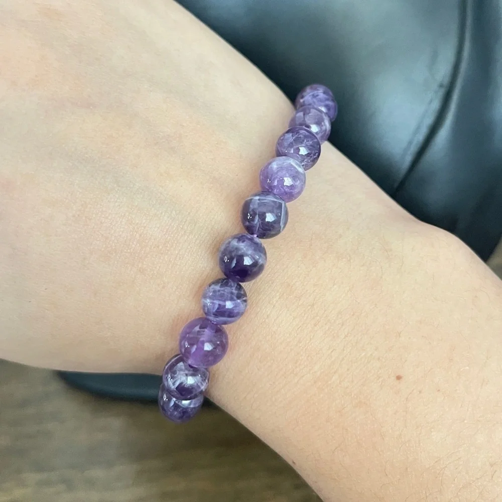 Amethyst beaded bracelet